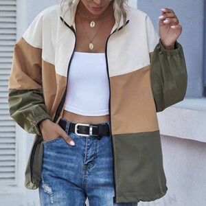 Colorblock Zip-Up Jacket